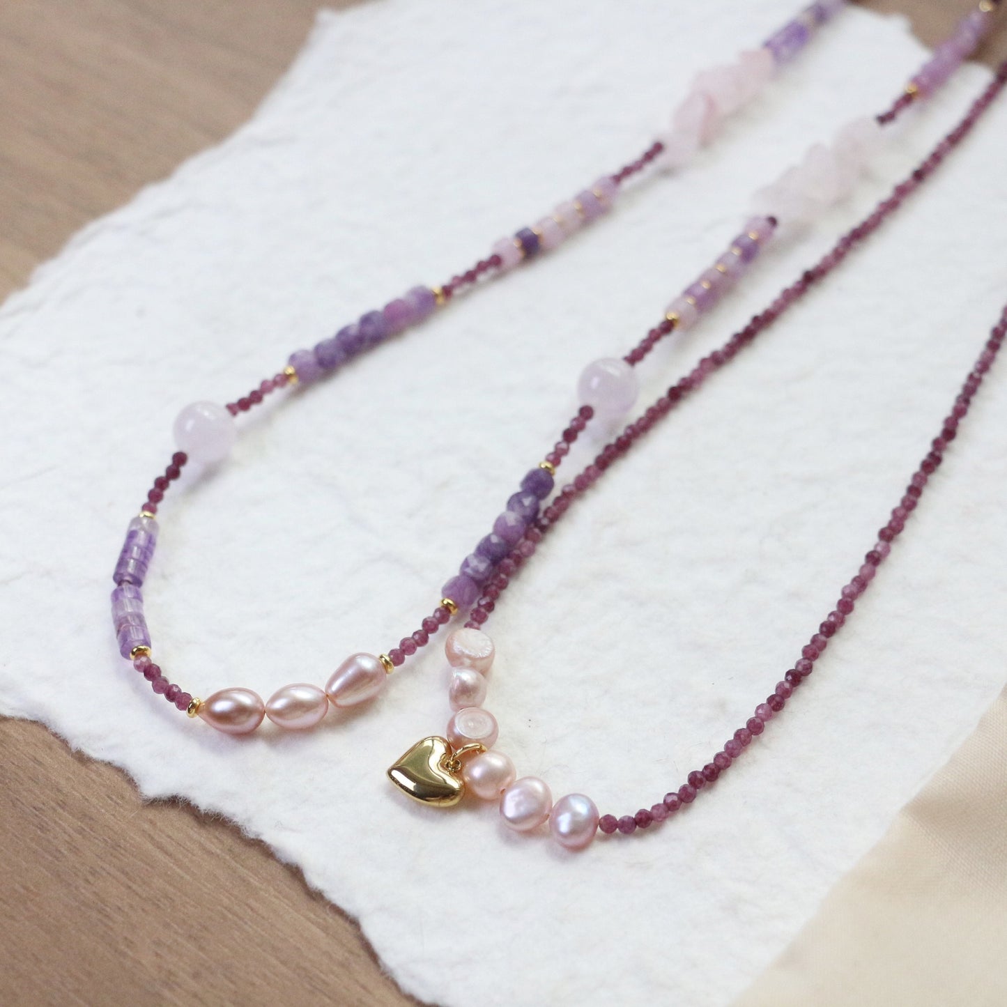 Pearls and amethyst