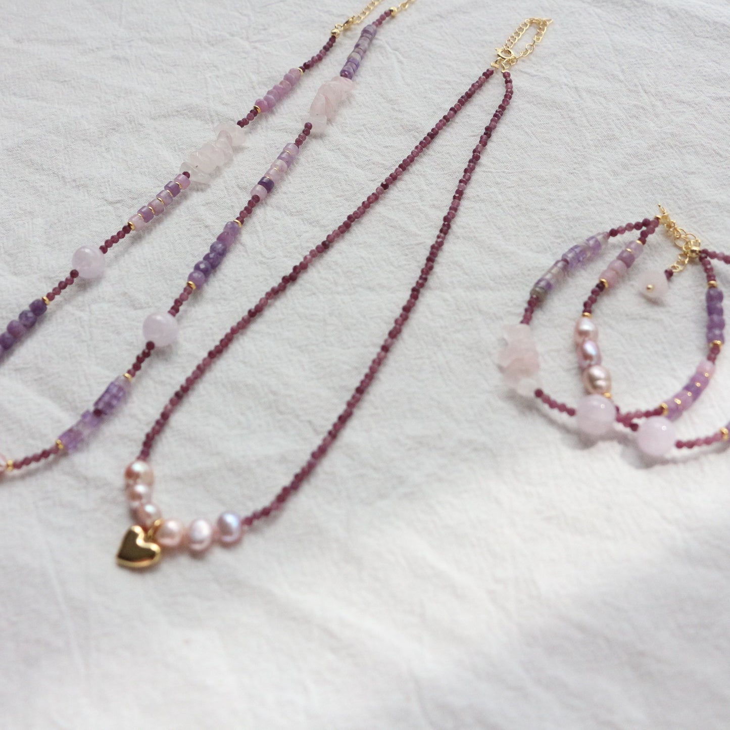 Pearls and amethyst